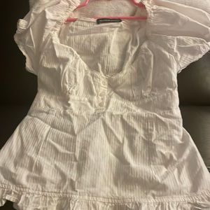 Brandy Melville white pin stripe blouse